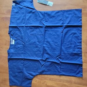 Landau 71221 Unisex V-neck Scrub Top, LGE, Blue